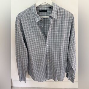 Theory Button Down Plaid Long Sleeve Shirt - Size Large